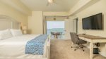 Oceanfront master bedroom with king bed, flatscreen TV and ensuite